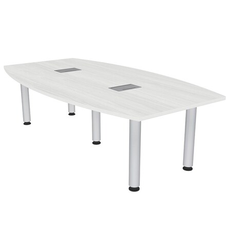 Skutchi Designs 45.25 in W, 84 in L, 29 in H, Engineered Wood Top, White H-BOT-4684-PT-WC-EL